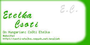 etelka csoti business card