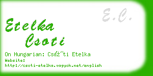 etelka csoti business card